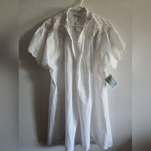 Gilligan & O'Malley White Pajama Top Short Sleeves